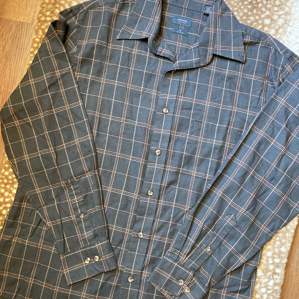 Men’s Arrow Button Down Plaid Shirt
